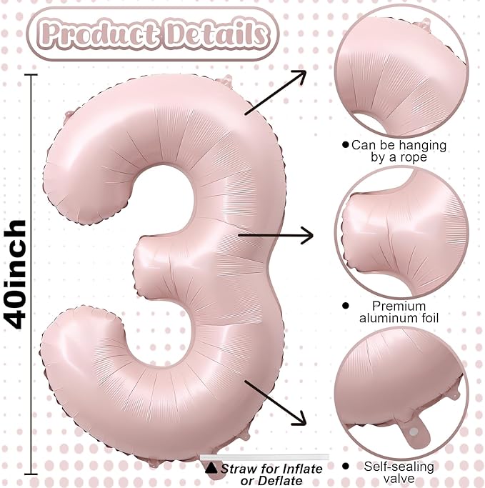 Light Pink 30th Birthday Balloon - Image 2