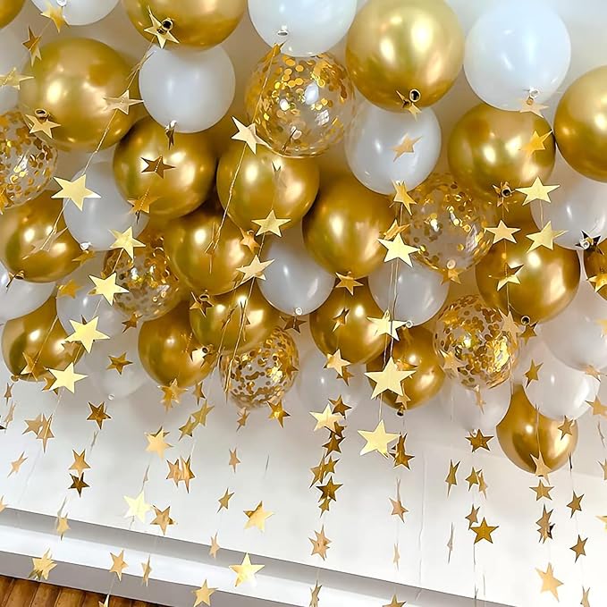 Netnology Gold and White Balloons Set - Image 3