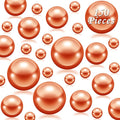 150Pcs Orange Polished No Hole Faux Pearl Beads by Cusmation