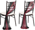 Ling's moment Wedding Chiffon Chair Sashes Cover Aisle Decorations Draping by LingsMoment