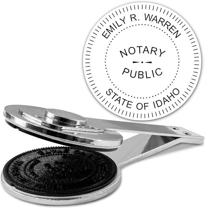 MaxMark Insert Only for Notary Seal Round Desk Embosser for Idaho State by Maxmark