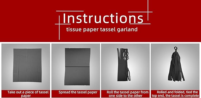 White Red Black Party Decorations - Image 5