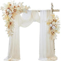 Wedding Arch Flowers with Drapes Kit by WEDFLOR