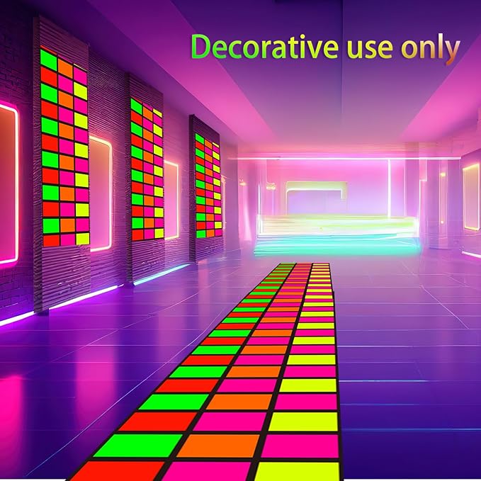 Haull 236 x 39 Inch Neon Light up Dance Floor Glow in The Dark Floor Runner - Image 4