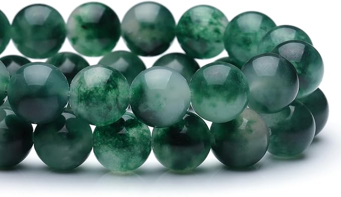 6mm Natural Stone Beads for Jewelry Making, Flower Jade Polished Smooth Round - Image 4