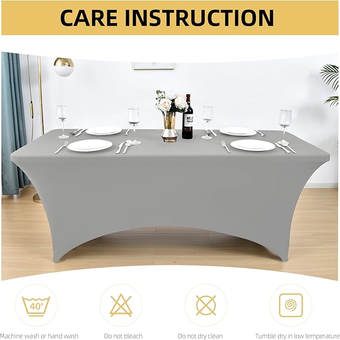 115 2-Pack 8ft Spandex Table Covers - Image 6