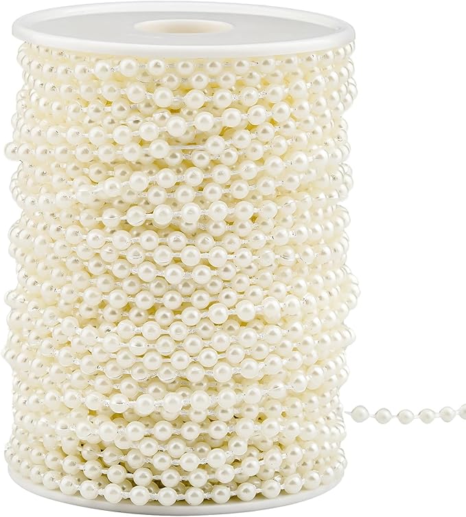 4mm Faux Pearl Beads String Garland Pearls by AdasBridal