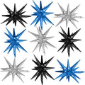Black Blue Silver Star Balloons by Adorely