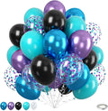Black Purple Blue Balloons by Paready