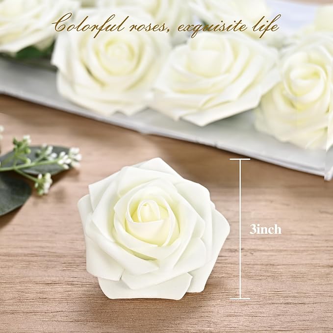 BLEUM CADE 16Pcs Artificial Flowers Fake Roses - Image 2