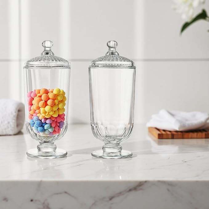 2 Pack 24oz Clear Glass Candy Jars - Image 9