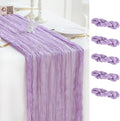 Sioloc 5 Pack Lilac Purple Lavender Cheesecloth Table Runner Fall Autumn Decor by HEALTHYCOMFORTLIFE