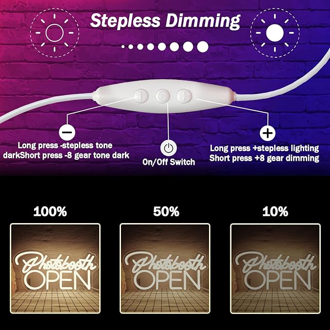 PhotoBooth Neon Sign for Wall Decor Dimmable Photobooth Neon light - Image 5