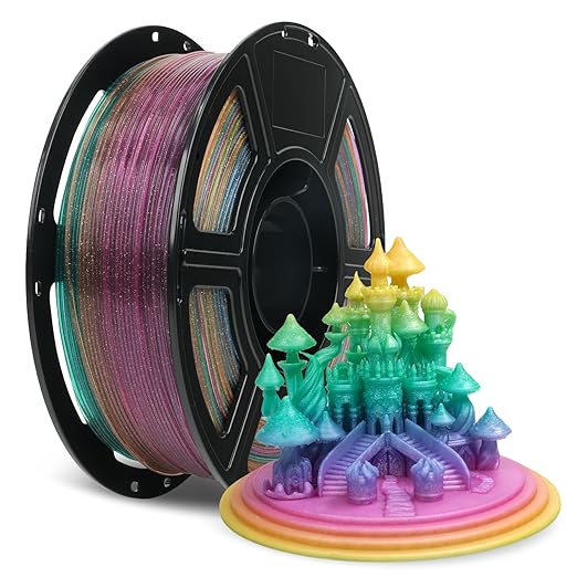 FLASHFORGE Rapid PLA Filament 1.75mm Chameleon Rainbow Candy, Max 500mm/s High by FLASHFORGE