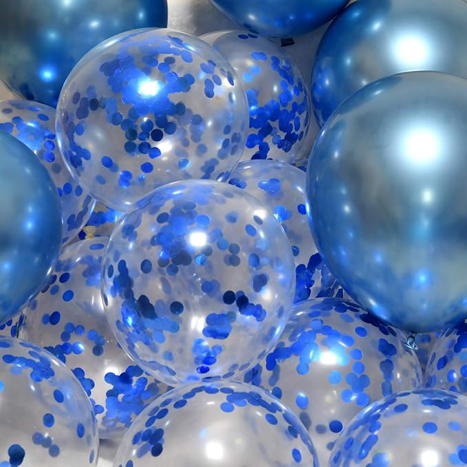 Chrome Metallic Blue Balloons 12 inch - Image 5