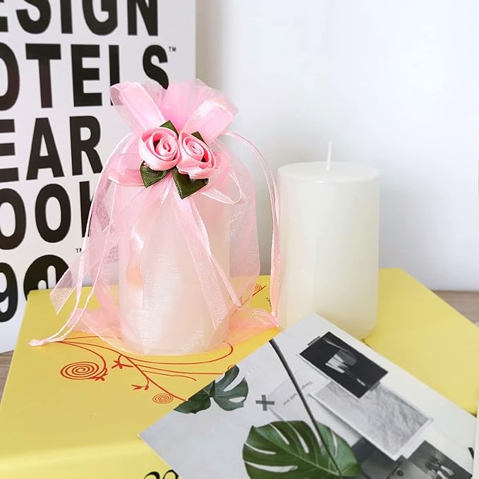 SumDirect Rose Organza Gift Bags - Image 7