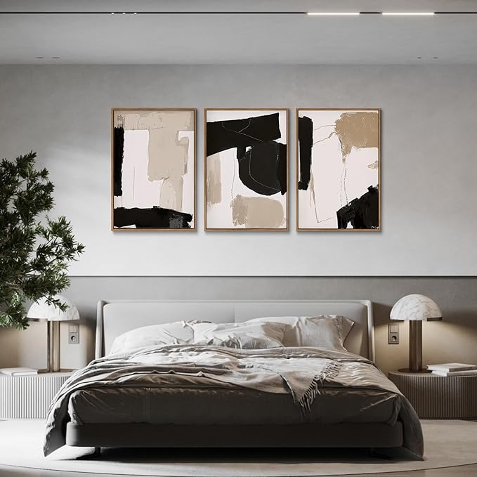 myusuar 3 Piece Large Modern Abstract Canvas Framed Wall Art - Image 4