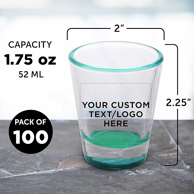Custom Shot Glasses 1.75 oz. Set of 100, Personalized Bulk Pack - Image 5