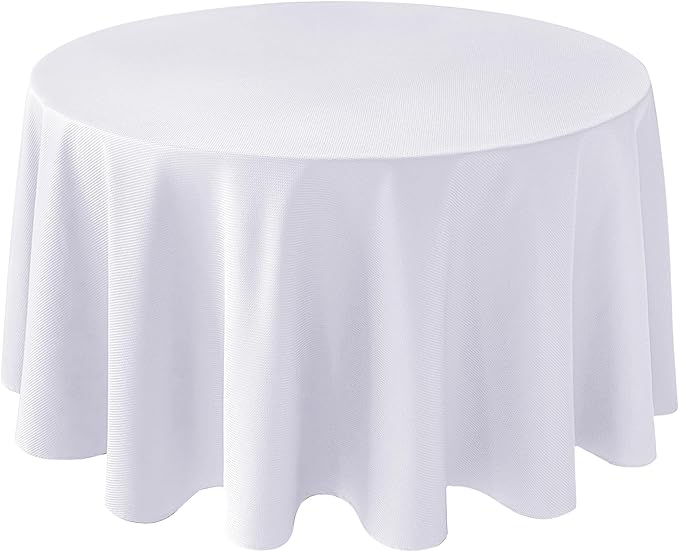 Biscaynebay Textured Fabric Round Tablecloths 108", Wedding and Parties etc. by Biscaynebay