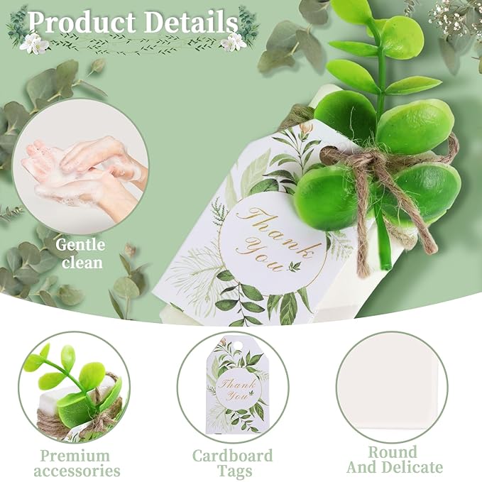 50PCS Handmade Soap Wedding Favor Mini Soap Bars Gifts - Image 3