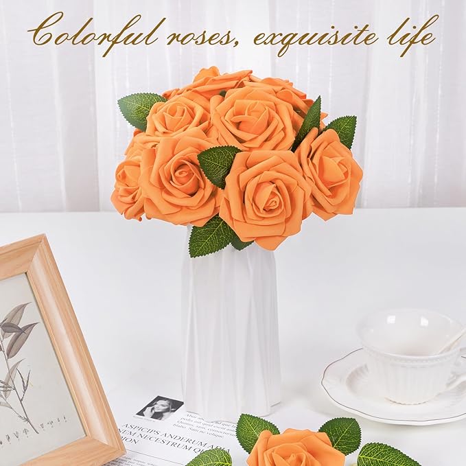 BLEUM CADE 36Pcs Artificial Flowers Fake Roses - Image 5