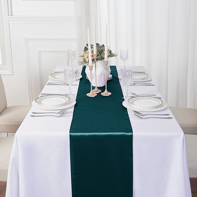 6Pack Table Runner 12 x 108 Inches Satin Silk Table Runner - Image 7