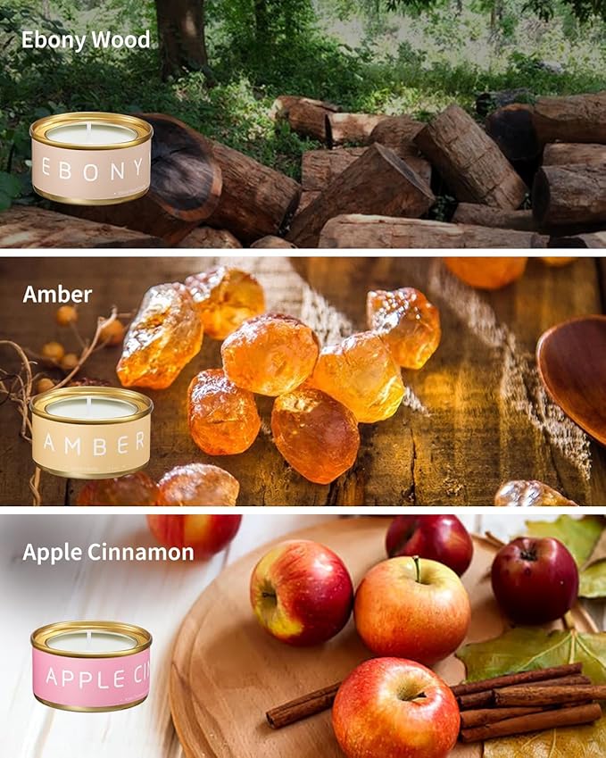 VTS Fall Candles Set, 6 Pack Aromatherapy Candles, Candle Gifts - Image 3
