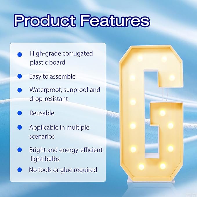4FT Marquee Plastic Letters G - Image 2
