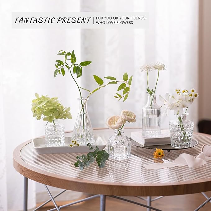 24pcs Glass Bud Vase Set, Small Clear Flower Vases - Image 6