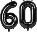 Black Number 60 Balloon 40 Inch Birthday Decorations, Anniversary and by Upgesy