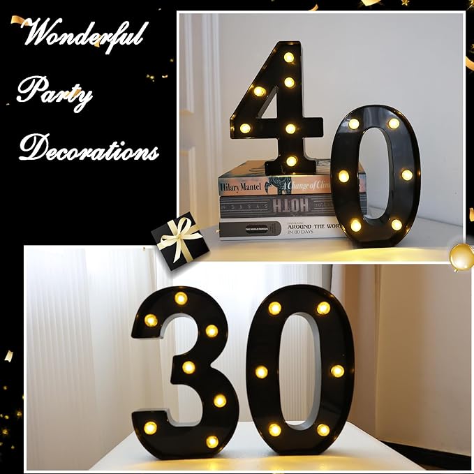 LED Marquee Numbers, 8.58 Inch Led Light Up Numbers - Image 6