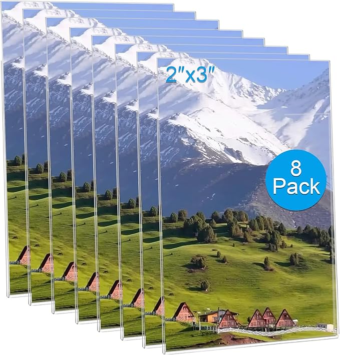 Magnetic Picture Frames for Refrigerator 2x3 Inch, Mini Photo Frames for Fridge by Douildhaiy