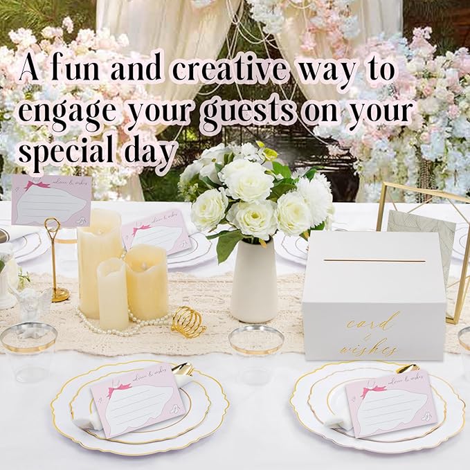 Bridal Shower Games Bridal Shower Advice Cards Wedding Games 50 Guests Advice - Image 6