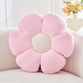 Pink Flower Pillow, 14.9" Cute Flower Shaped Floor Pillow, Aesthetic Floral by Kcvvcr