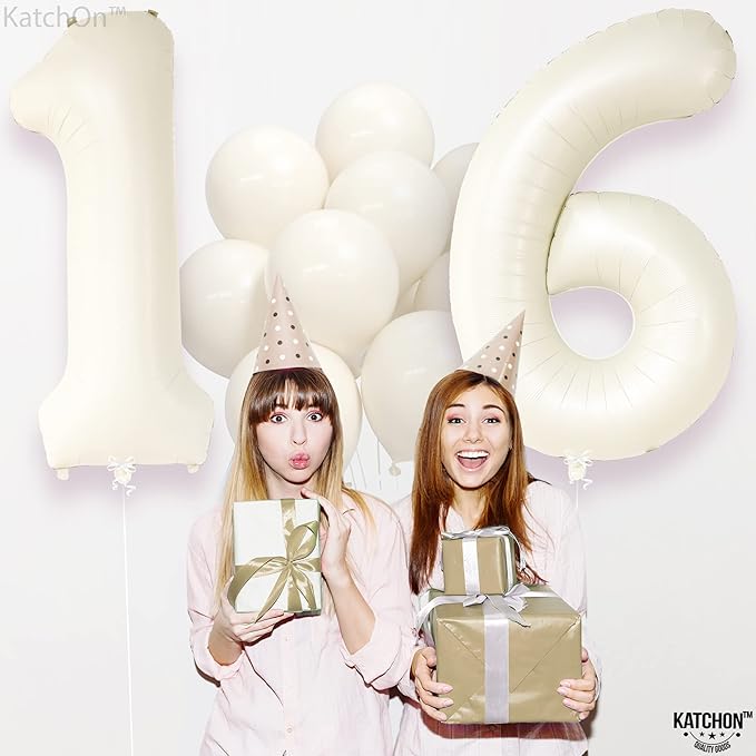 KatchOn, Cream 16 Balloon Numbers - Image 6