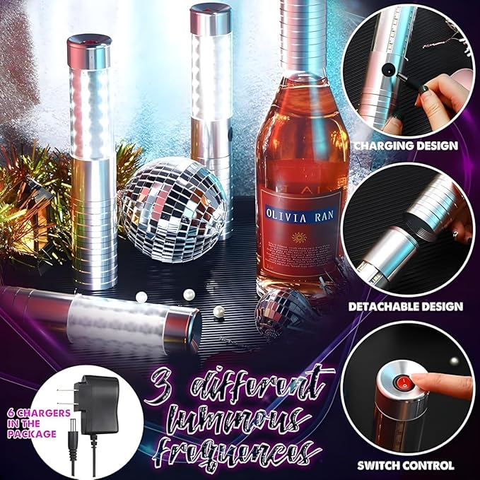 Strobe Baton Light, Stage Handheld Light, Champagne Bottle Sparklers, Recharge - Image 5