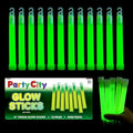 Party City Green Glow Sticks Bulk Pack 6”- 12pk Glow in the Dark Sticks by PartyCity