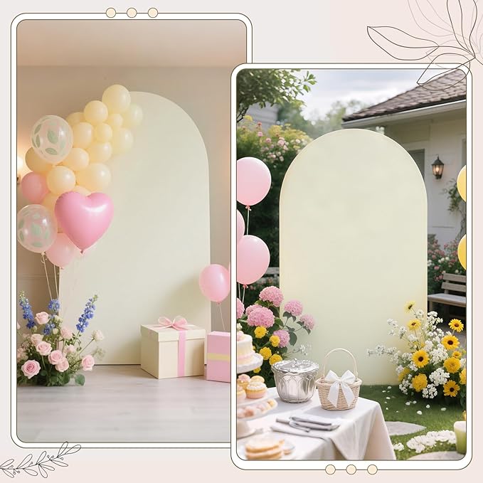 Ledido Wedding Arch Backdrop Cover 6FT 7.2FT Arch Covers 2Set Fitted Stretchy - Image 5