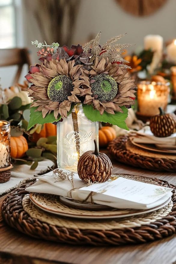 Silk Sunflowers Artificial Flowers - Image 5