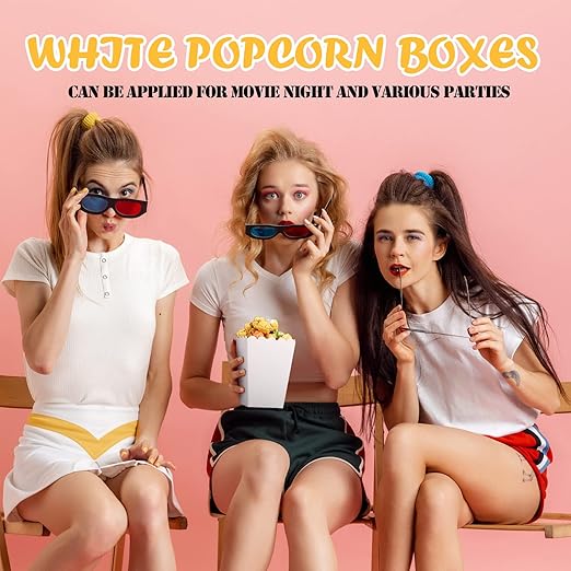 Zopeal 200 Pcs Mini Popcorn Boxes and Clear Treat Bag Set, Bulk Popcorn Bags - Image 4