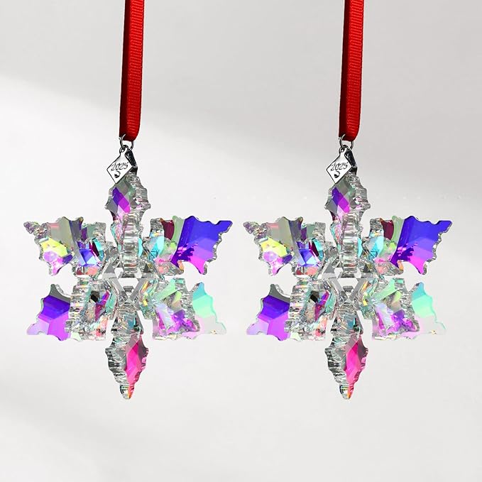 2025 Annual Edition 3D Crystal Snowflake Ornament Christmas Ornament Home Decor - Image 3
