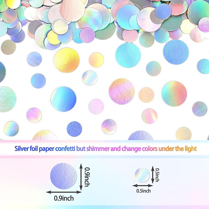 400PC Circle Dots Iridescent Confetti - Image 5