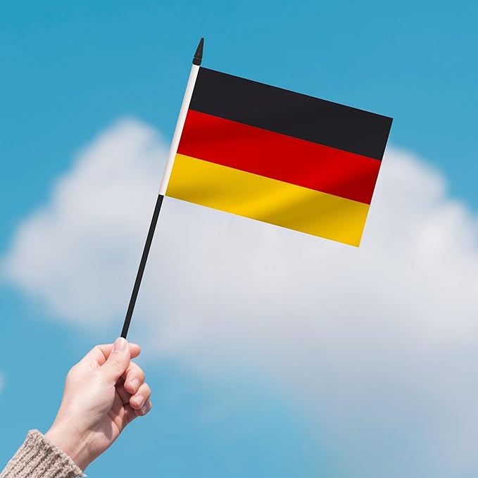 2 Pack Germany Desk Flag Set, German Desktop Small Miniature Table Office Flag - Image 7