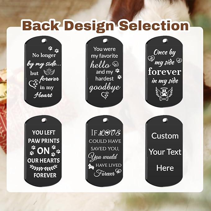 Custom Dog Memorial Photo Keychain Personalized Sympathy Gifts - Image 5