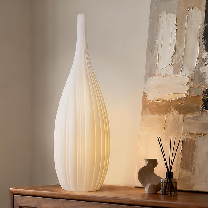 RONDURE 20.6" Modern Ceramic Table Lamp, Modern Bedside Lamps by RONDURE