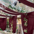 FUHSY Wedding Ceiling Drapes Burgundy Draping Fabric by FUHSY
