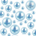 150Pcs Light Blue Polished No Hole Faux Pearl Beads by Cusmation