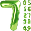 Light Green Number 7 Birthday Balloon 40 Inch, Digital Balloons by Upgesy