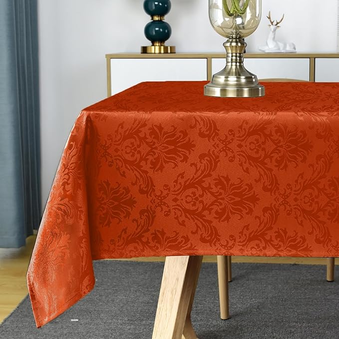 SASTYBALE Jacquard Rectangle Tablecloth, Rusty Spill-Proof Wrinkle Resistant - Image 7