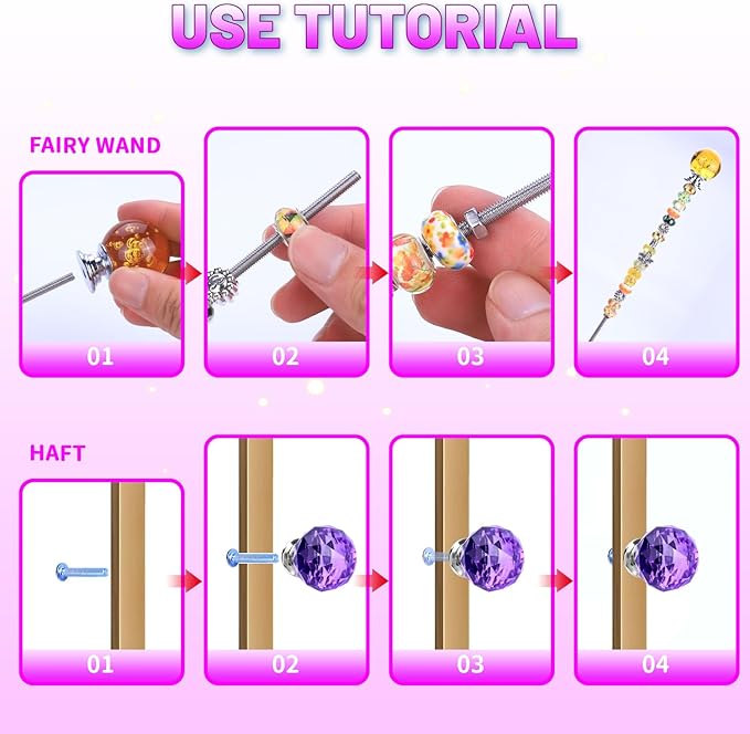 AIPRIDY 238 Pcs DIY Fairy Wand Garden Stakes Kit, Stainless Steel Stakes - Image 4